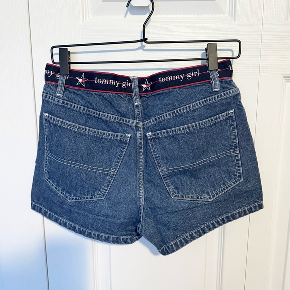 Vintage 90’s Tommy Hilfiger “tommy girl” Blue Denim Shorts Sz 7 - Picture 3 of 4